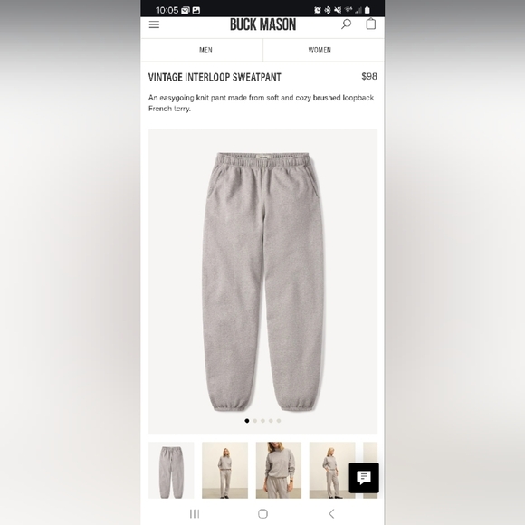 Buck Mason Gray Sweatshirt and Sweatpants Set - Picture 12 of 13